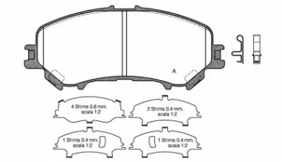 OPEN PARTS bpa131822 -  Комплект тормозных колодок, дисковый тормоз